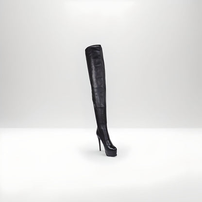 Fetish platform stiletto crotch boots 16cm 6.2"