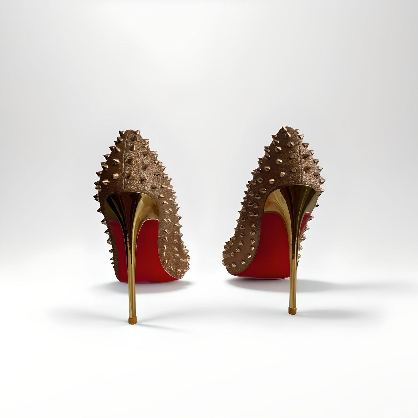 Rivet spike stiletto pumps