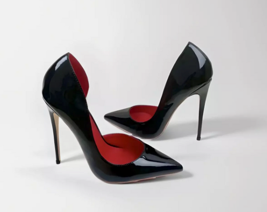 High heel D'Orsay STILETTO PUMPS 8cm/3" heel UK 5