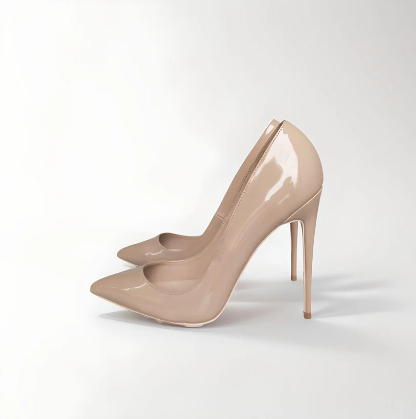 Nude Stiletto Pumps – Size EU45 10cm Heel beige Sole - SALE