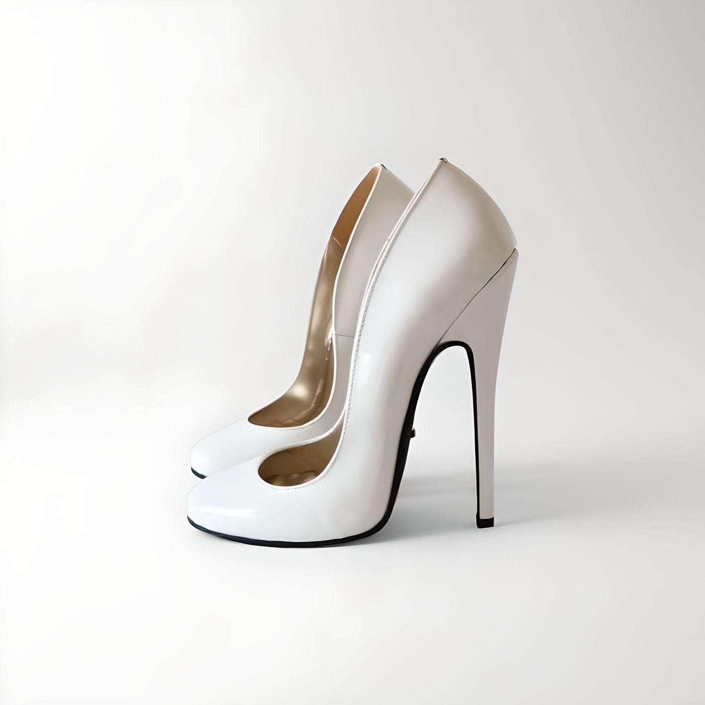 Retro real leather stiletto round toe pumps 10-16cm