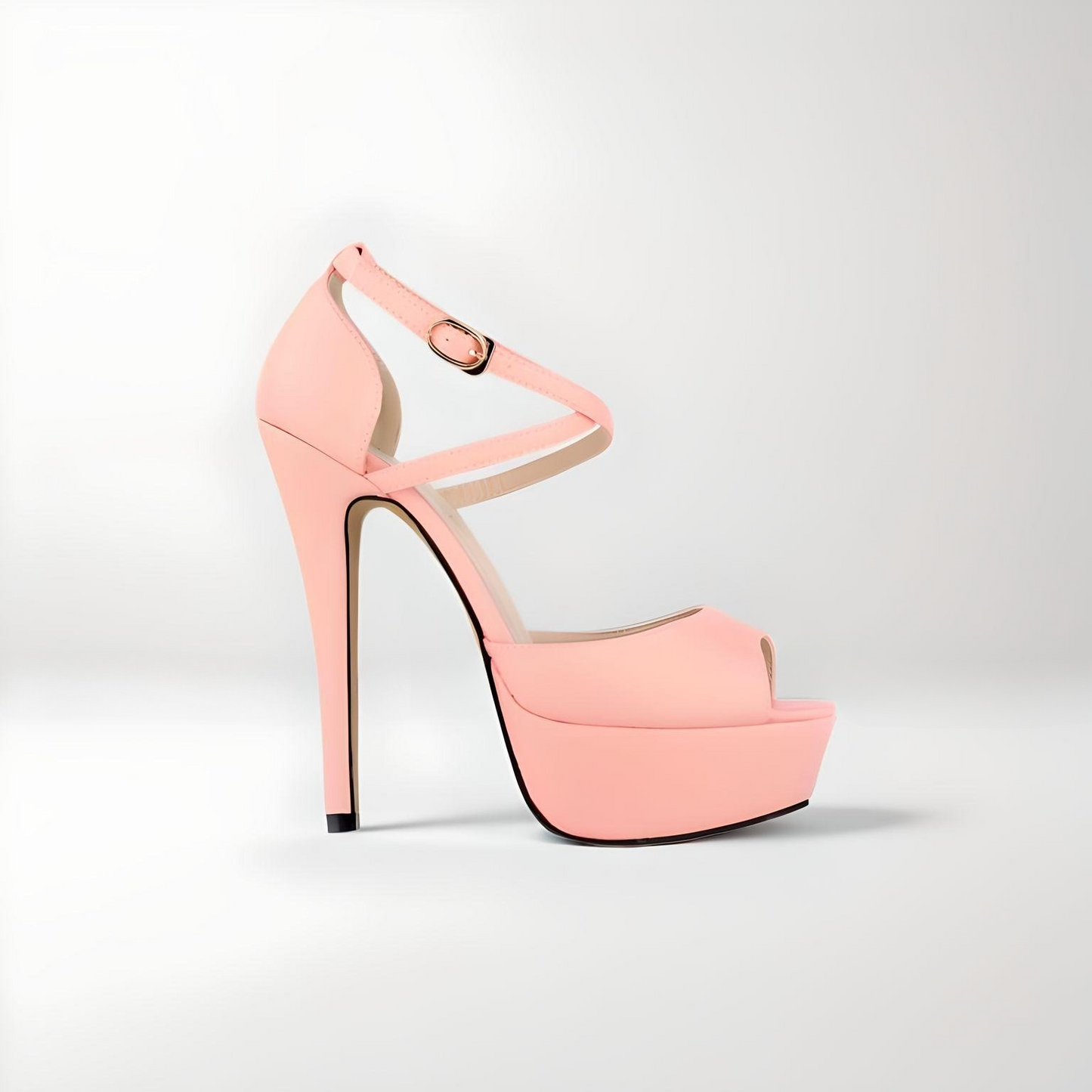 Peep toe platform sandals 14cm