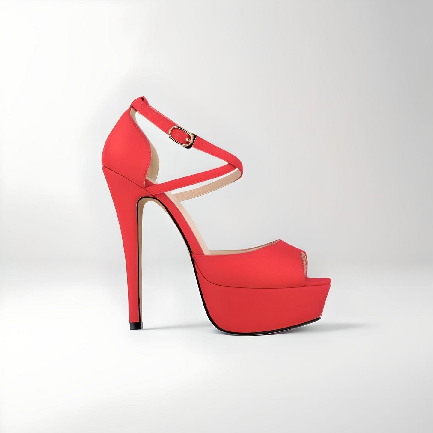 Peep toe platform sandals 14cm