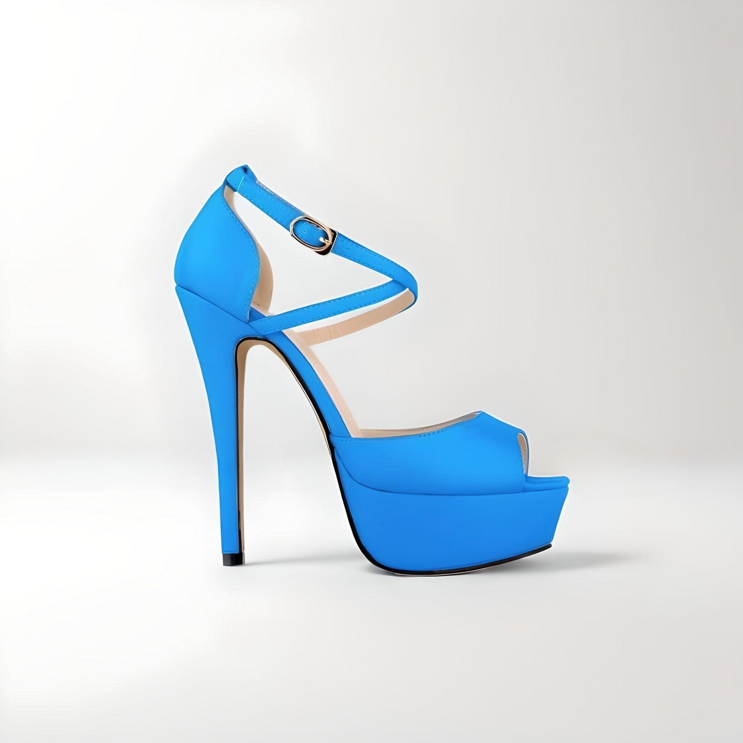 Peep toe platform sandals 14cm