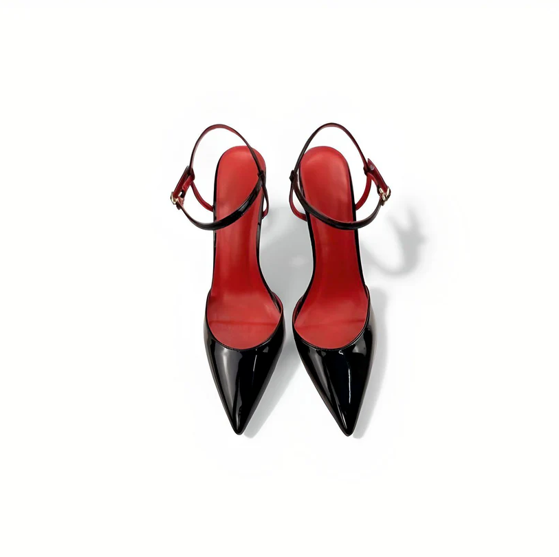 D'Orsay classic stiletto pumps 12cm heel, red sole - Size EU 44 - SALE