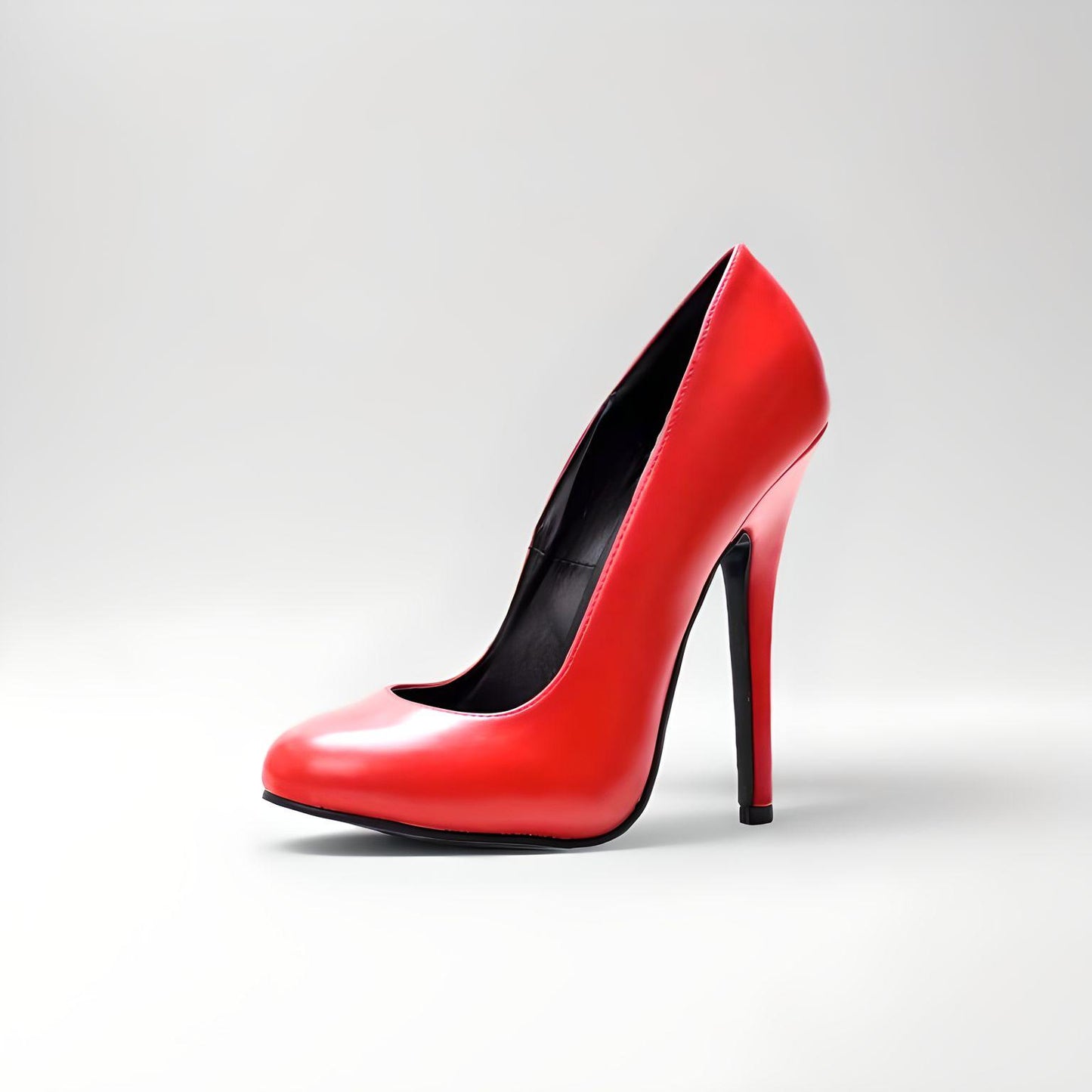 Retro round toe stiletto 14-15cm high heel pumps