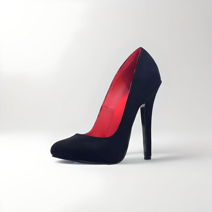 Retro round toe stiletto 14-15cm high heel pumps