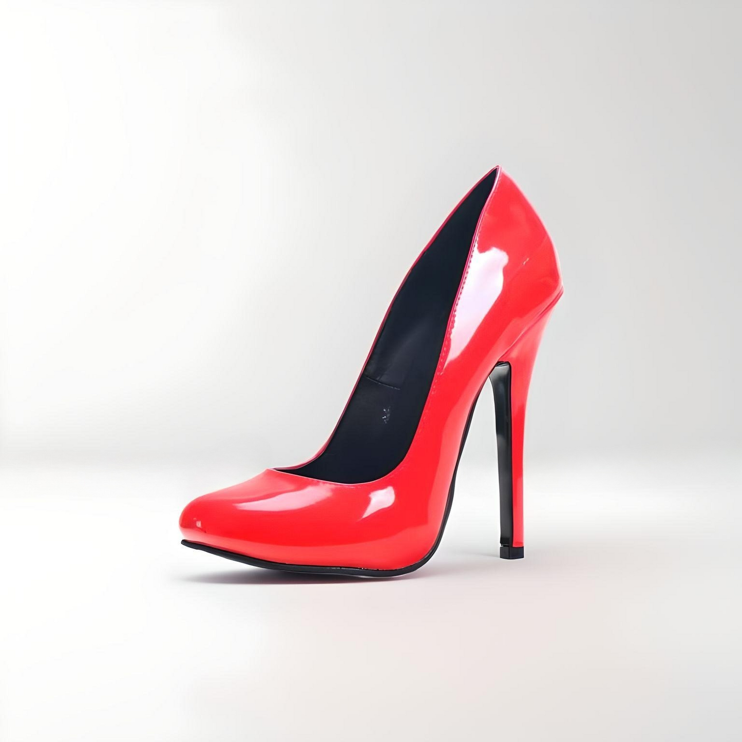 Retro round toe stiletto 14-15cm high heel pumps