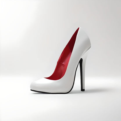 Retro round toe stiletto 14-15cm high heel pumps