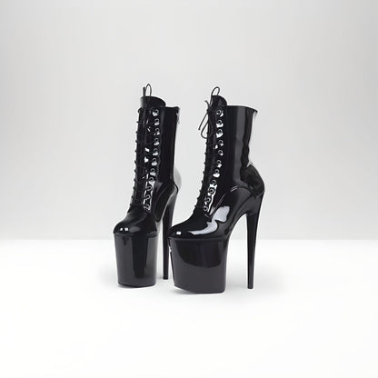 Pole Dancer platform stiletto ankle boots 20cm 7.8" heel