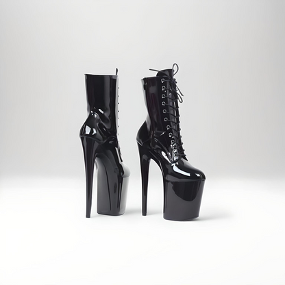 Pole Dancer platform stiletto ankle boots 20cm 7.8" heel