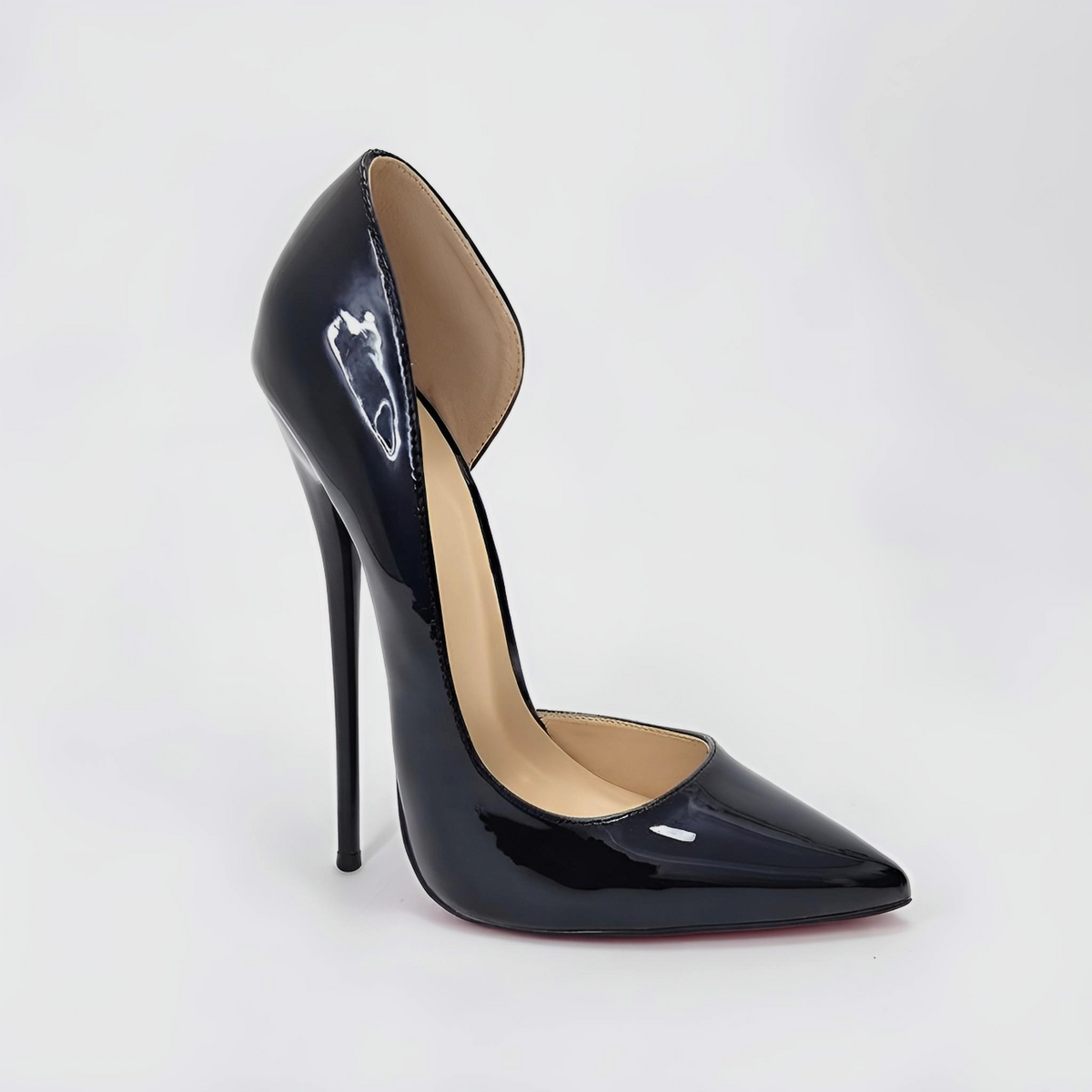 Patent Pointed High Heel Stiletto D’Orsay Pumps
