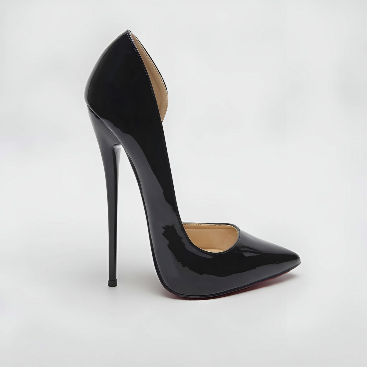 Patent Pointed High Heel Stiletto D’Orsay Pumps