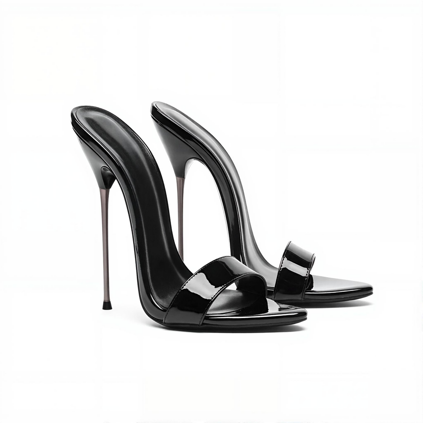 Ultradünne Sandalen mit Stilettoabsatz aus Metall, 13 cm oder 16 cm