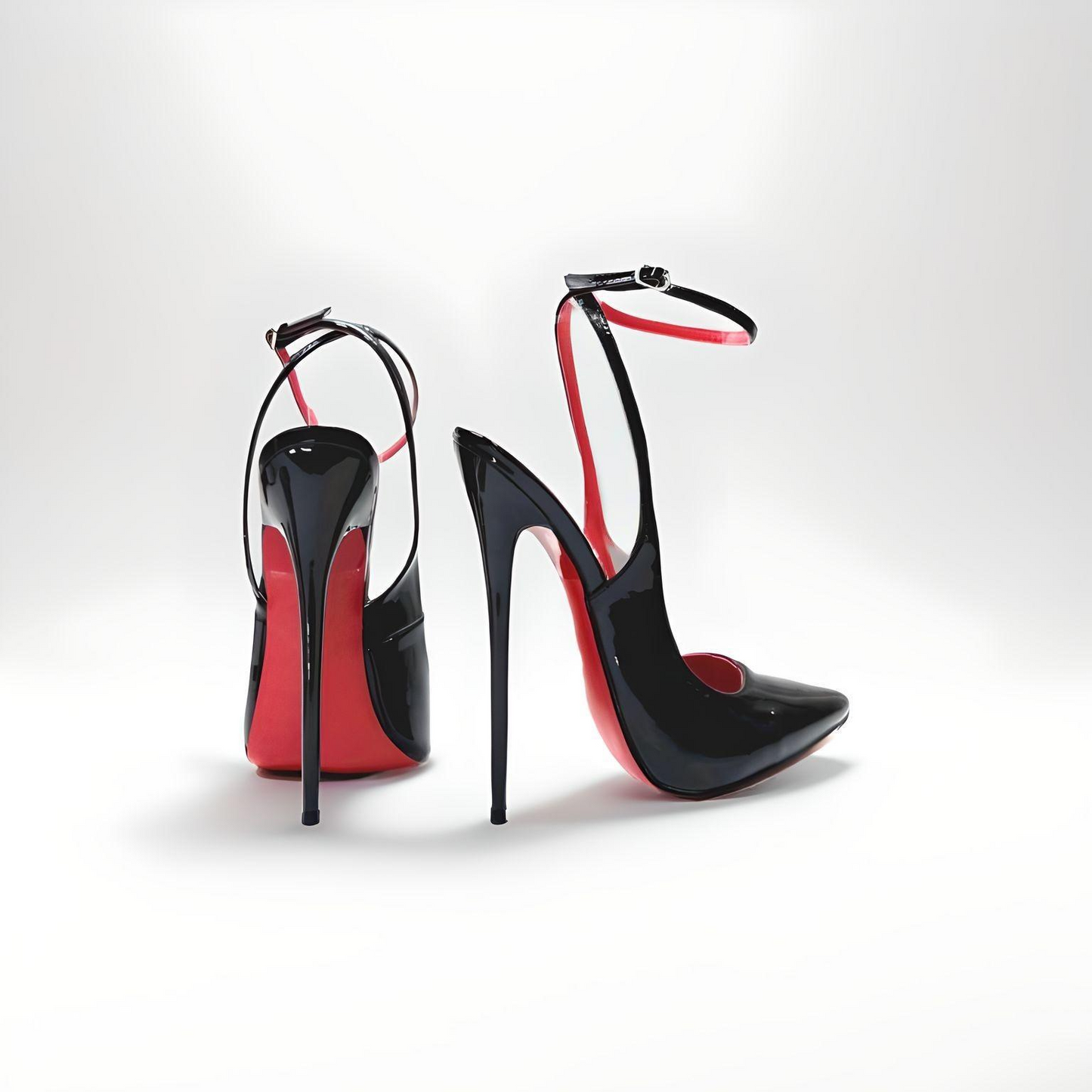 Pointed high heel stiletto slingback pumps