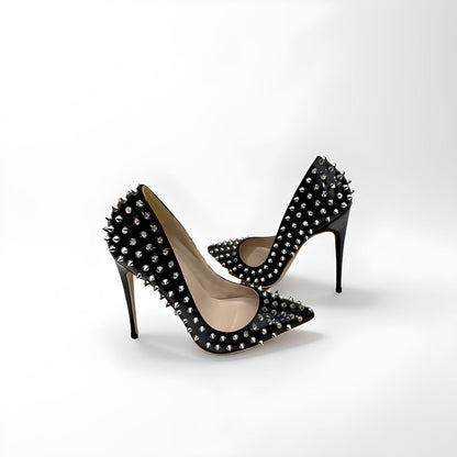 Rivet spike stiletto pumps