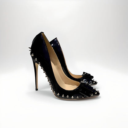 Rivet studded stiletto pumps