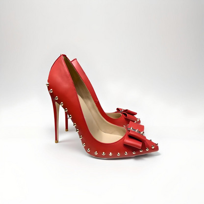 Rivet studded stiletto pumps