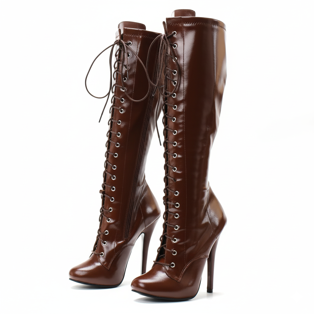 Vintage stiletto knee boots 14cm 5.5"