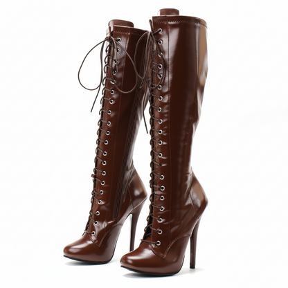 Vintage stiletto knee boots 14cm 5.5"