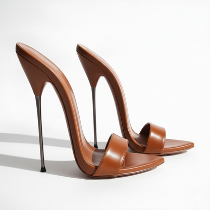 Sandales à talon aiguille en métal ultra fines 13 cm ou 16 cm