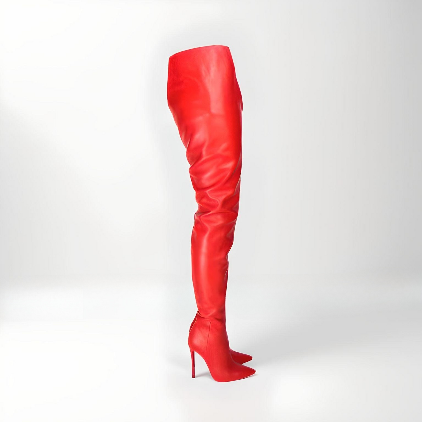 Fetish stiletto crotch boots with higher outer leg 12cm 4.5" heel