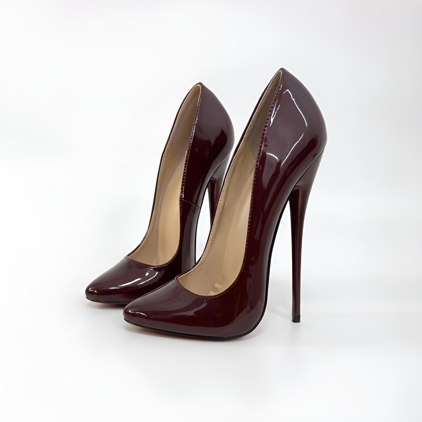 Spitz zulaufende Fetisch-Pumps mit Stilettoabsatz im Animalprint, 16 cm, 6 Zoll