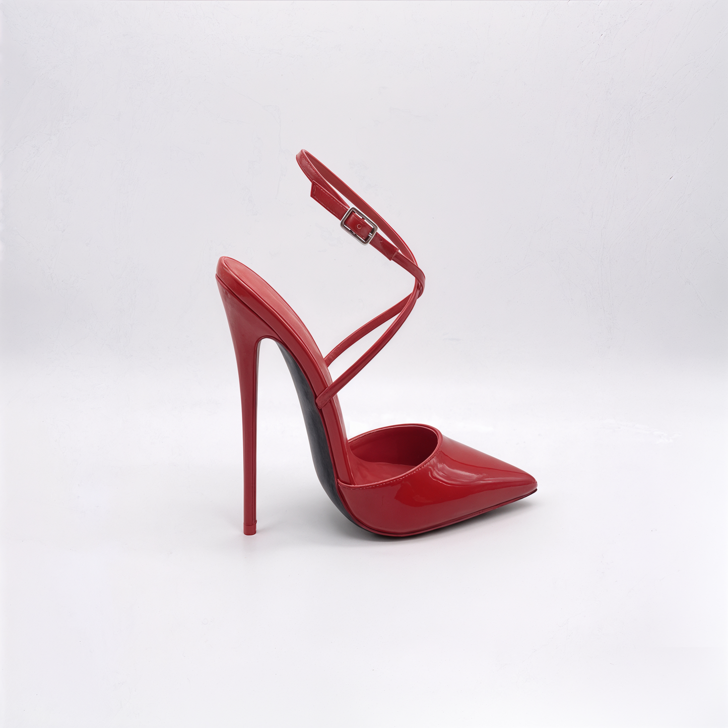 Pointed close toe ankle strap stiletto sandals