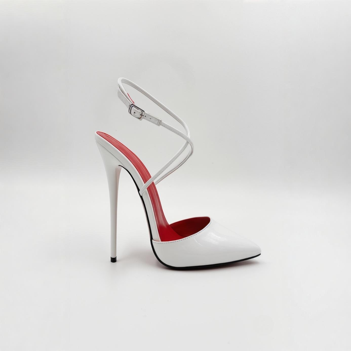 Pointed close toe ankle strap stiletto sandals
