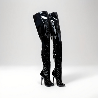 Fetish high heel stiletto thigh boots 14cm 5.5" heel