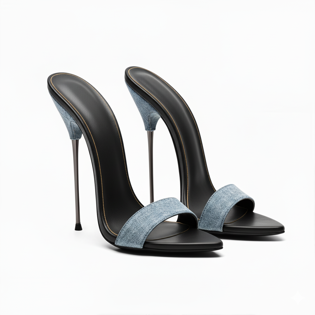 Sandales à talon aiguille en métal ultra fines 13 cm ou 16 cm