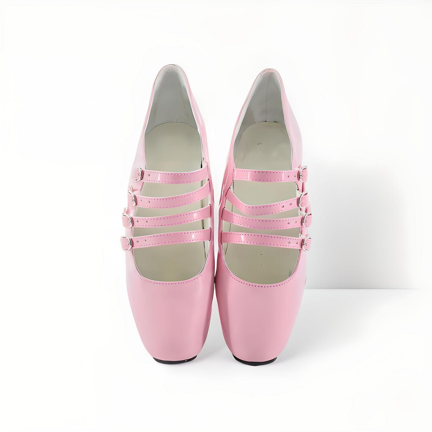 Heelless Ballet Mary Jane Strappy Extreme High Heel Patent Shoes 18cm