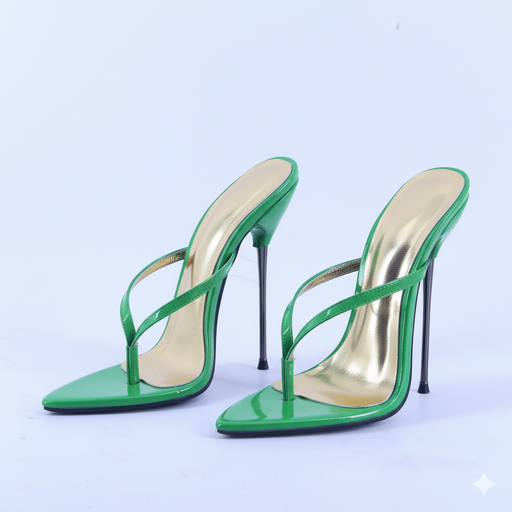 Sandales à talon aiguille en métal ultra fines 13 cm ou 16 cm