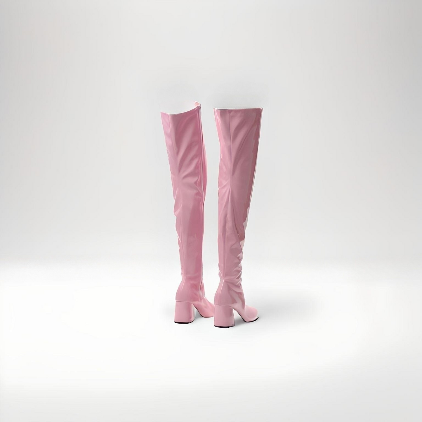 Retro Go-go low block heel over the knee boots