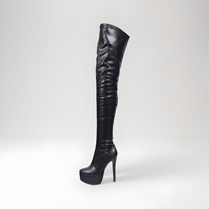 Fetish high heel platform stiletto thigh boots 15-17cm heel