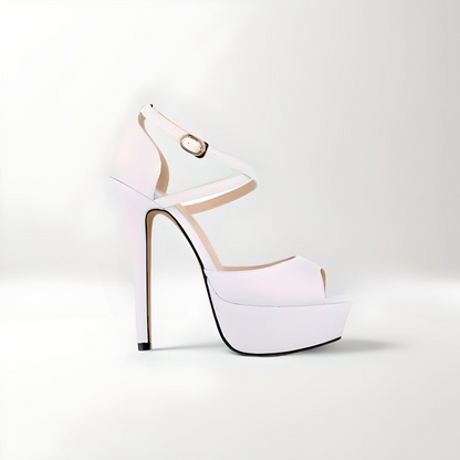 Peep toe platform sandals 14cm