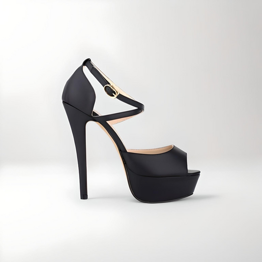 Peep toe platform sandals 14cm