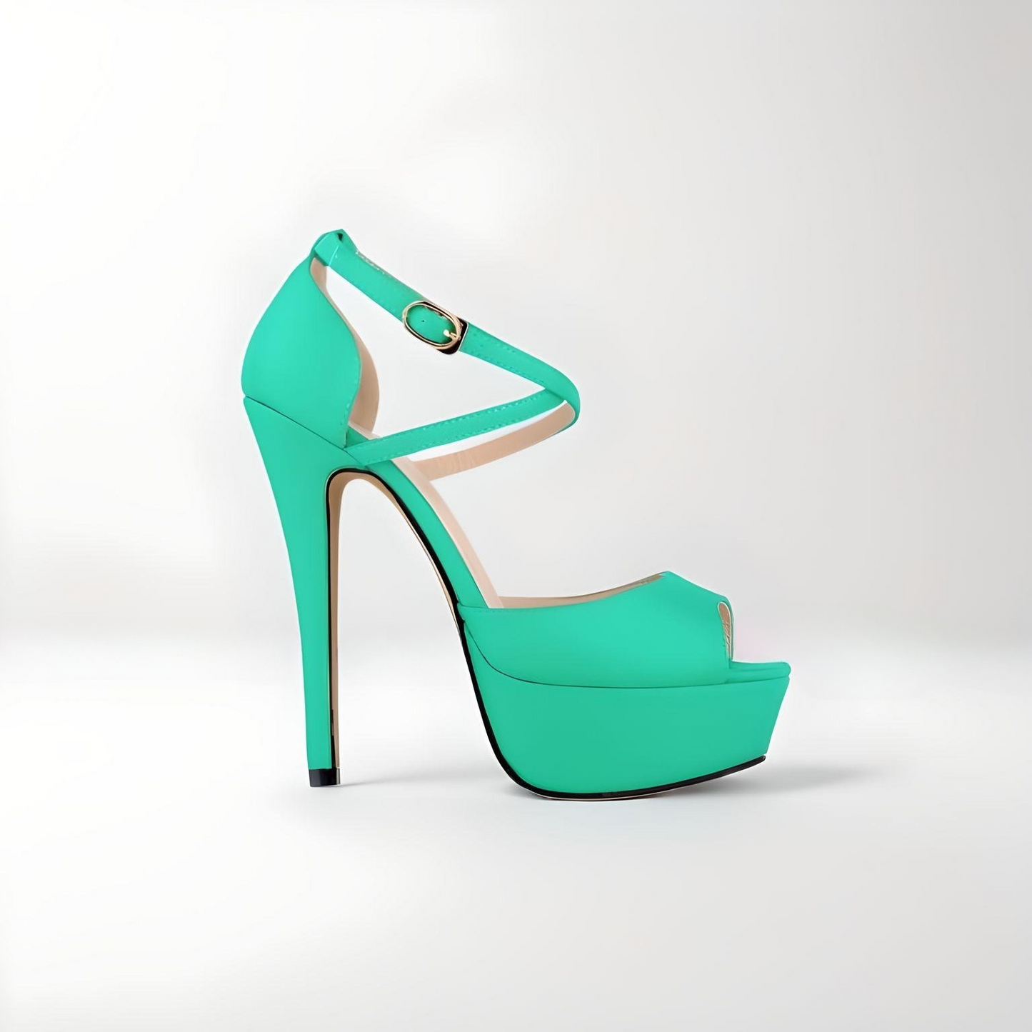 Peep toe platform sandals 14cm