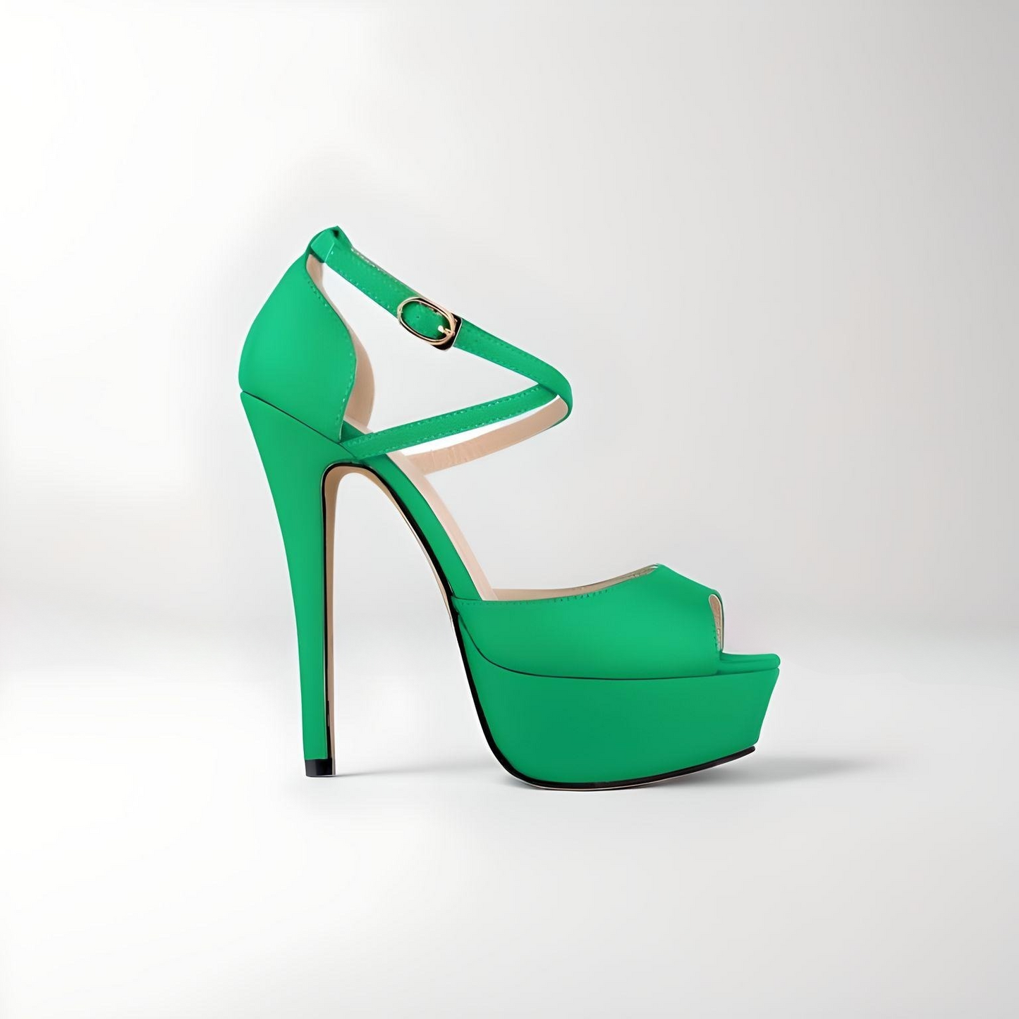 Peep toe platform sandals 14cm