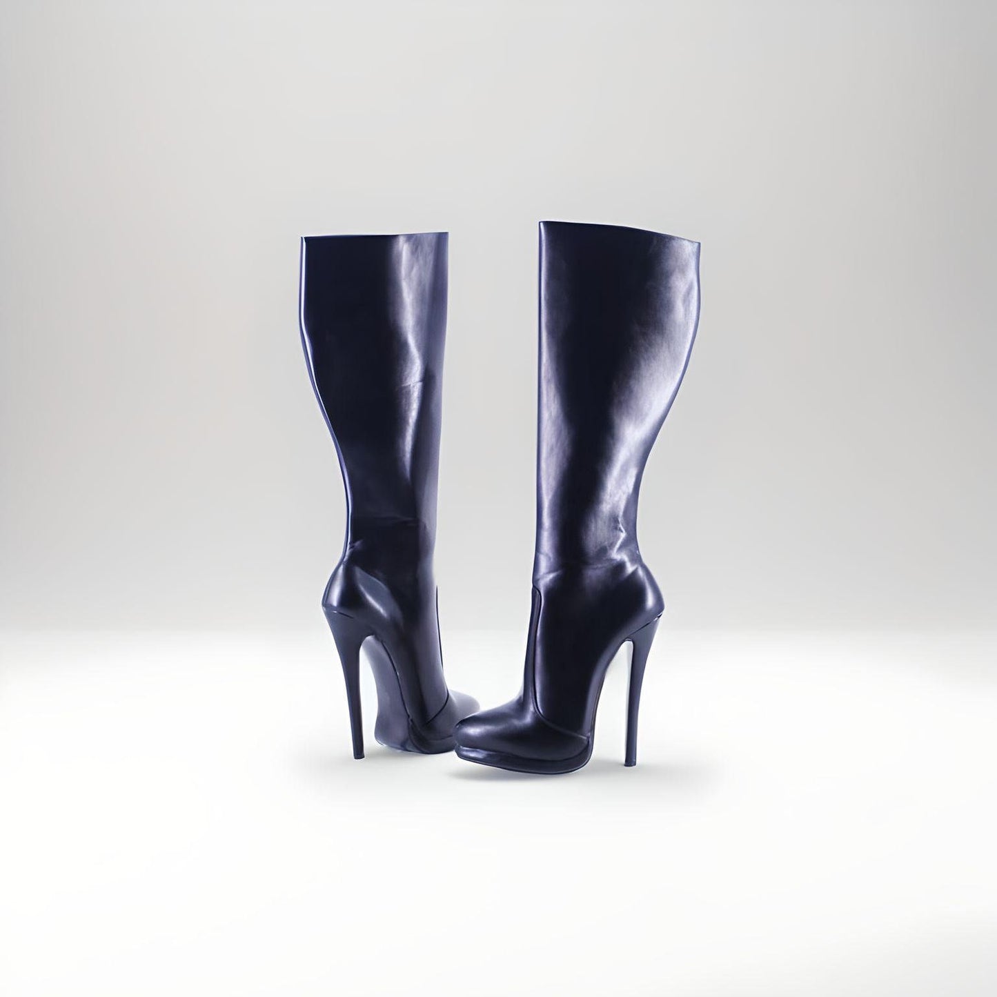 Fetish stiletto knee boots pointy toe 16cm 6.3"