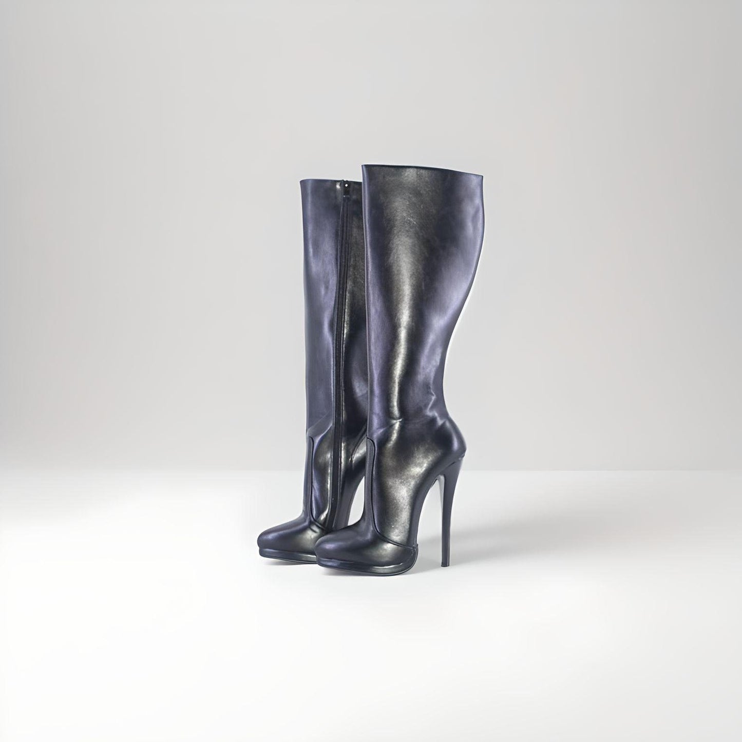 Fetish stiletto knee boots pointy toe 16cm 6.3"