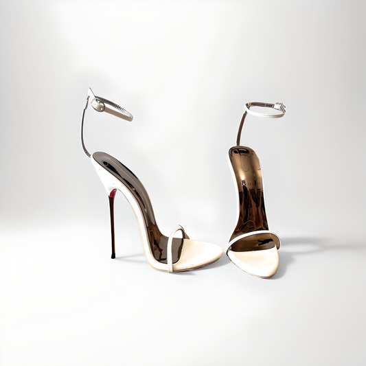 Ultra Thin Metal Stiletto Heel sandals Pink sole