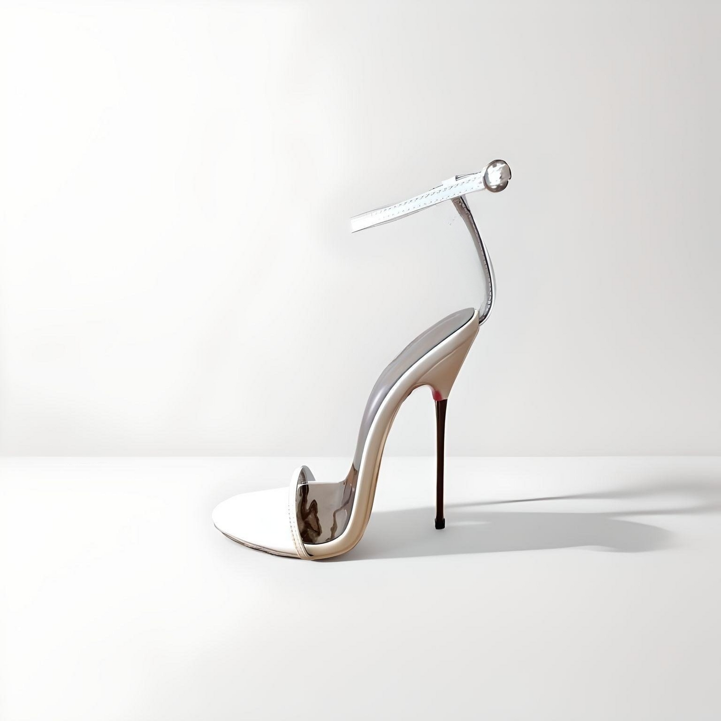 Ultra Thin Metal Stiletto Heel sandals Pink sole