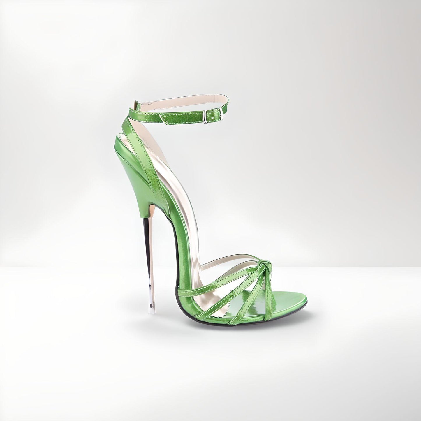 Strappy metal heel sandals 16cm 6"