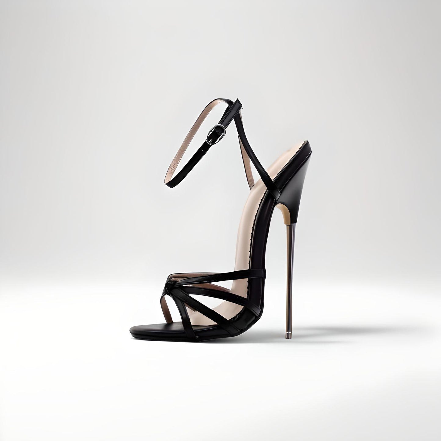 Strappy metal heel sandals 16cm 6"