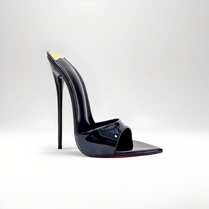 Stiletto pointed toe high heel mules 16cm