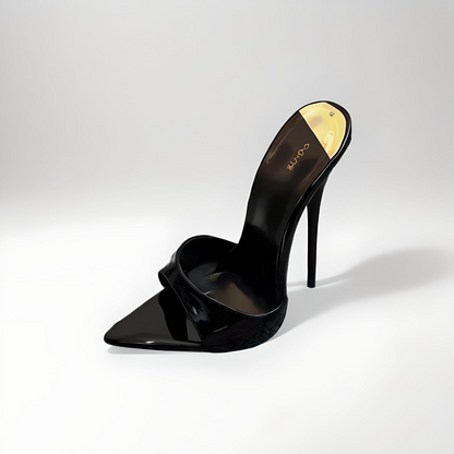 Stiletto pointed toe high heel mules 16cm