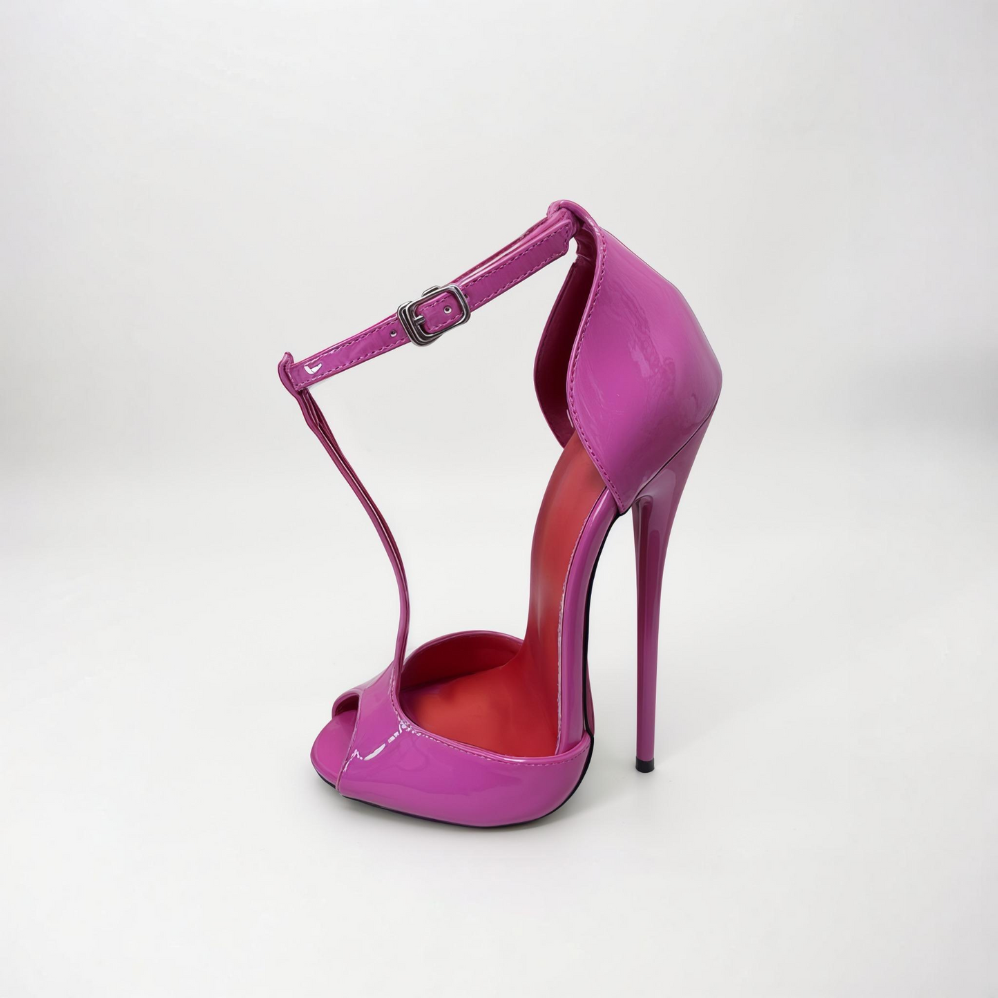 T-bar Peep Toe Stiletto High Heel Pumps