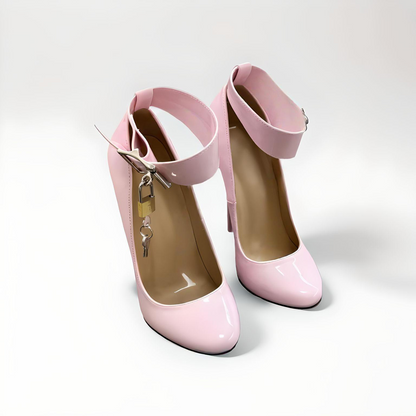 Stiletto Round Toe Locking Pumps with Buckle – 16cm / 6" High Heel