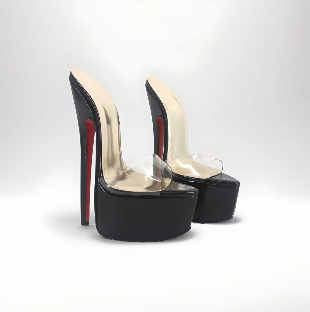 Echtleder Stiletto Plateau Pumps
